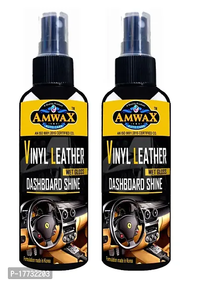Amwax Vinyl Leather  Dashboard Shiner/Dashboard cleaner/Dashboard polish/Car Dashboard polish/high gloss/high shine/Long Lasting 100+100 ml-thumb0
