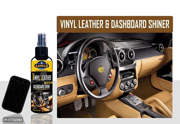 Amwax Vinyl Leather  Dashboard Shiner/Dashboard cleaner/Dashboard polish/Car Dashboard polish/high gloss/high shine/Long Lasting 100+100 ml-thumb2