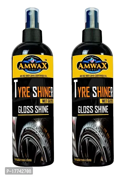 Amwax Tyre Shiner/Tyre Polish/car tyre polish/bike tyre polish/high gloss/high shine/Long Lasting (200+200ml Pack)