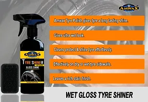 Amwax Tyre Shiner/Tyre Polish/car tyre polish/bike tyre polish/high gloss/high shine/Long Lasting (250ml Pack)-thumb2