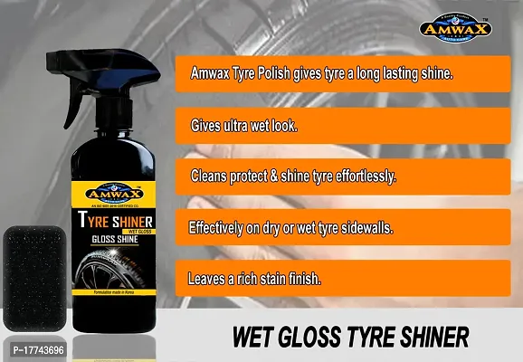 Amwax Tyre Shiner/Tyre Polish/car tyre polish/bike tyre polish/high gloss/high shine/Long Lasting (250ml Pack)-thumb3