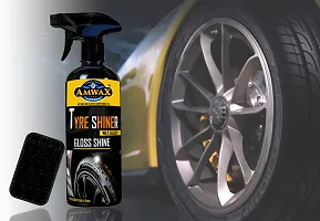 Amwax Tyre Shiner/Tyre Polish/car tyre polish/bike tyre polish/high gloss/high shine/Long Lasting (500ml Pack)-thumb1