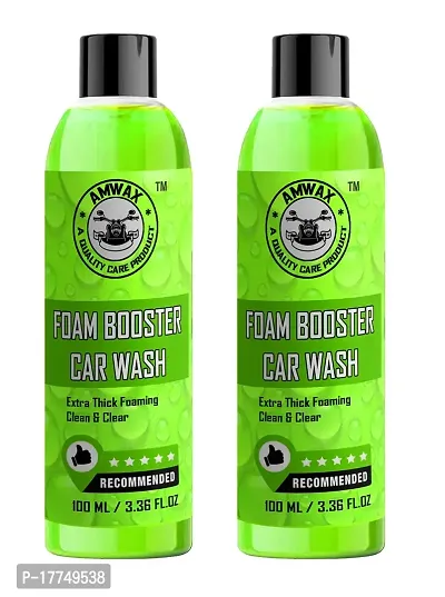 Amwax Car And Bike Foam Booster Shampoo/Car wash shampoo/Bike wash shampoo/High foaming shampoo (100ml +100ml Cap)-thumb0