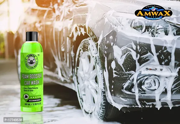 Amwax Car And Bike Foam Booster Shampoo/Car wash shampoo/Bike wash shampoo/High foaming shampoo (100ml +100ml Cap)-thumb4