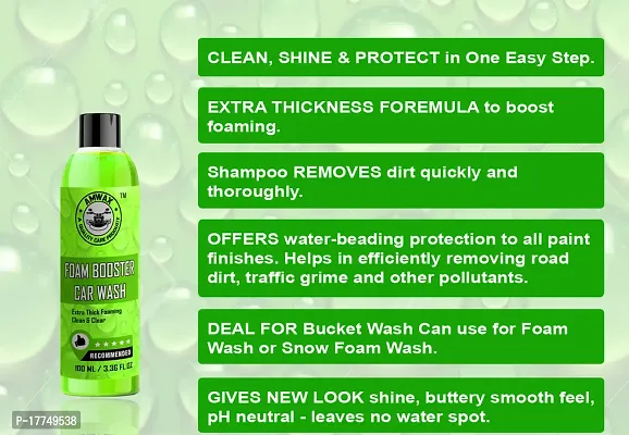 Amwax Car And Bike Foam Booster Shampoo/Car wash shampoo/Bike wash shampoo/High foaming shampoo (100ml +100ml Cap)-thumb5