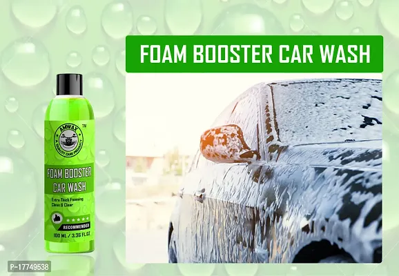 Amwax Car And Bike Foam Booster Shampoo/Car wash shampoo/Bike wash shampoo/High foaming shampoo (100ml +100ml Cap)-thumb3