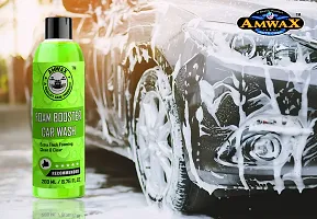 Amwax Car And Bike Foam Booster Shampoo/Car wash shampoo/Bike wash shampoo/High foaming shampoo (200ml +200ml Cap)-thumb3