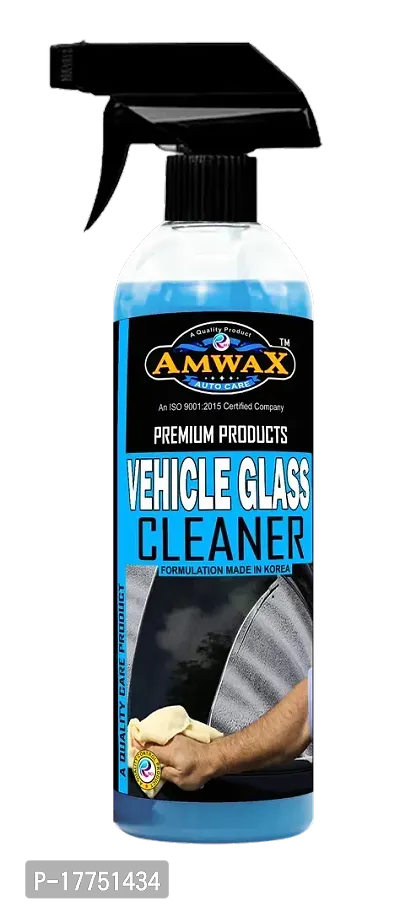 Amwax Car Glass Cleaner/Window Cleaner/Windshield Cleaner/Glass Polish/Mirror Cleaner/Headlight Cleaner (500 ML Spray)-thumb0