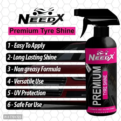 Needx Tyre Shiner/Tyre Polish/car tyre Polish/Bike tyre Polish/high Gloss/high Shine/Long Lasting (500ML)-thumb5