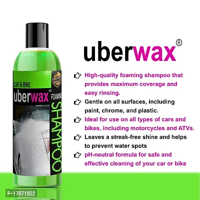 Uberwax Car and Bike Foaming Shampoo High foaming car  bike wash shampoo 200+200ML-thumb3