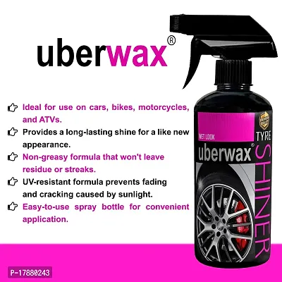 Uberwax Tyre Shiner/Tyre Polish/car tyre Polish/Bike tyre Polish/high Gloss/high Shine/Long Lasting (500ML)-thumb5