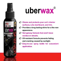 Uberwax Dashboard Shiner - Interior Car Polish and Protectant - Long-Lasting Shine - Non-Greasy Formula - 100+100ml Spray Bottle-thumb1