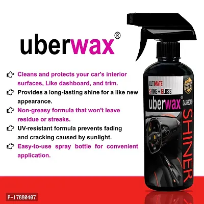 Uberwax Dashboard Shine - Interior Car Cleaner and Protectant - Long-Lasting Shine - Non-Greasy Formula - 250ml Spray Bottle-thumb5