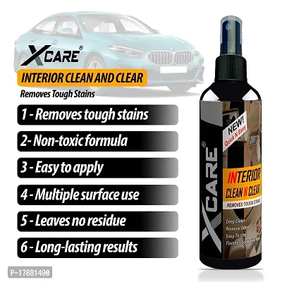 Xcare Car Interior Cleaner For Upholstery, Dashboard, and Leather Seats (100+100ML)-thumb5