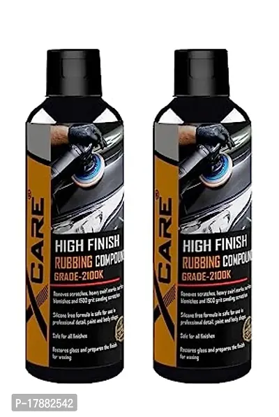 Xcare Rubbing Compound - Removes Scratches and Swirl Marks - Restores Gloss and Shine - 200+200ml Bottle-thumb0