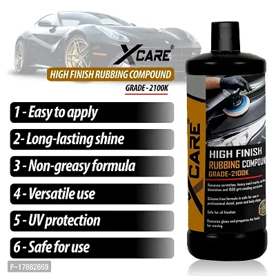 Xcare Rubbing Compound - Removes Scratches and Swirl Marks - Restores Gloss and Shine - 1Ltr Bottle-thumb4