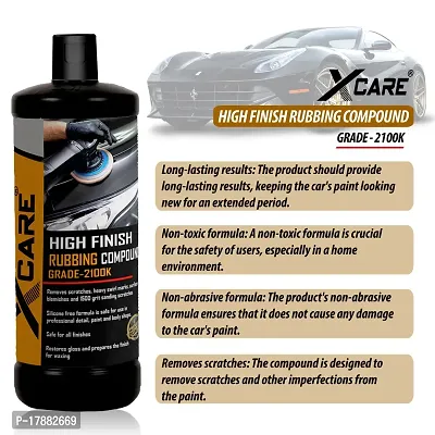 Xcare Rubbing Compound - Removes Scratches and Swirl Marks - Restores Gloss and Shine - 1Ltr Bottle-thumb5