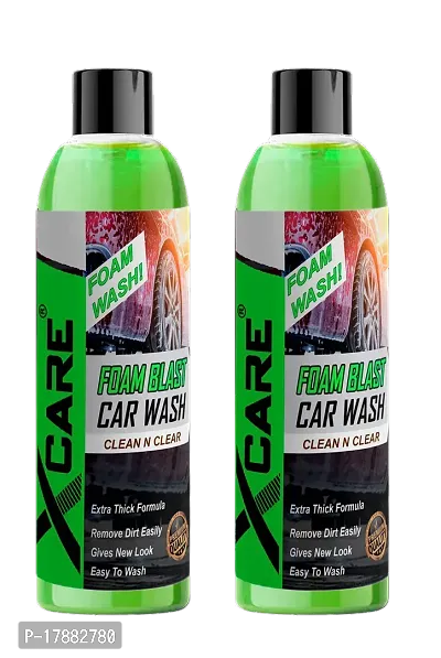Xcare Foam Blast Car Wash Shampoo - High Foaming Formula for a Deep Clean - Safe on Paint and Wax (100+100ml)-thumb0