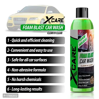 Xcare Foam Blast Car Wash Shampoo - High Foaming Formula for a Deep Clean - Safe on Paint and Wax (200+200ML)-thumb2