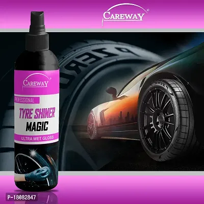 Careway Tyre Shiner Magic/Tyre Polish/car tyre Polish/Bike tyre Polish/high Gloss/high Shine/Long Lasting (100+100ML)-thumb4