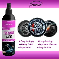 Careway Tyre Shiner Magic/Tyre Polish/car tyre Polish/Bike tyre Polish/high Gloss/high Shine/Long Lasting (200+200ML)-thumb2