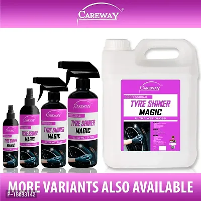 Careway Tyre Shiner Magic/Tyre Polish/car tyre Polish/Bike tyre Polish/high Gloss/high Shine/Long Lasting (250ML)-thumb2