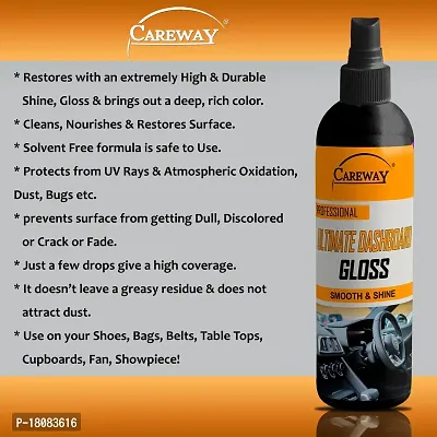 Careway Ultimate Dashboard Gloss /Interior Car Polish and Protectant - Long-Lasting Shine - Non-Greasy Formula -100+100ml-thumb4