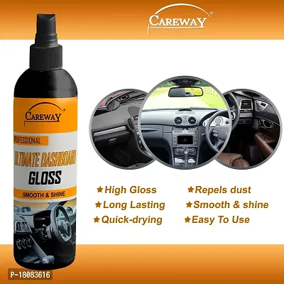 Careway Ultimate Dashboard Gloss /Interior Car Polish and Protectant - Long-Lasting Shine - Non-Greasy Formula -100+100ml-thumb3