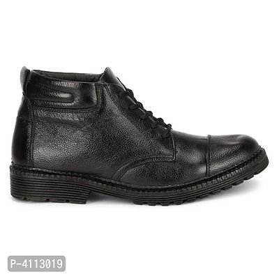 Trendy Leather Black Heel Boot For Men-thumb3