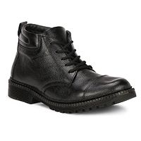 Trendy Leather Black Heel Boot For Men-thumb1
