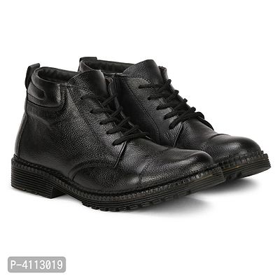 Trendy Leather Black Heel Boot For Men-thumb5