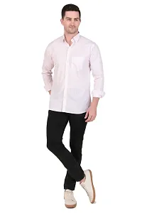 Classic Pink Cotton Blend Regular Fit Casual Shirt For Men-thumb3