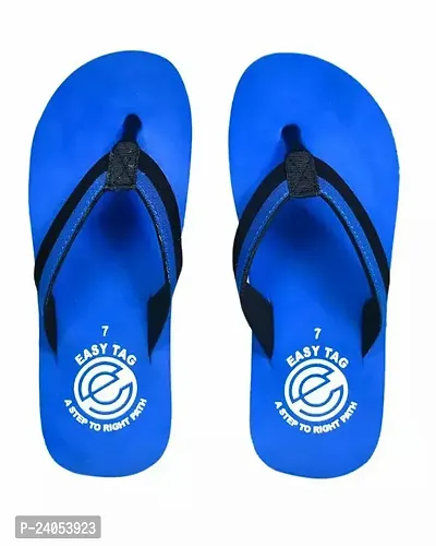Stylish Blue Synthetic Flip Flops For Men-thumb0