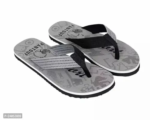 Stylish Grey EVA Flip Flops For Men-thumb0