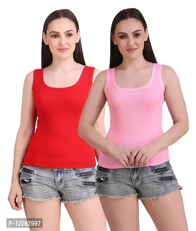 Parasreg; Tank Top/Vest Camisole Sando Spaghetti Chemise Inner Wear Camis for Girls and Women (Pack of 2)