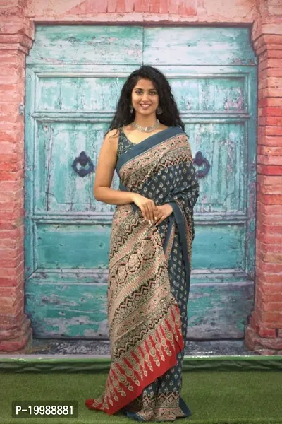 Ajrak Print Saree