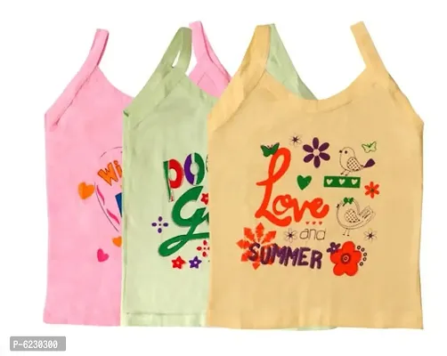 Stylish Cotton Printed Vests For Kids- Pack Of 3-thumb0
