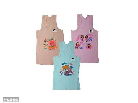 Manglu Baby and Kids Boy Vest 100% Pure Cotton Vest Inner wear Combo Pack of 3 pcs