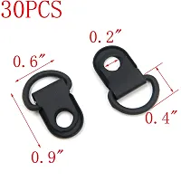 MTMTOOL Black D-Ring Tie Downs D Rings Anchor Lashing Ring Small D Ring Buckle Pack of 30-thumb1