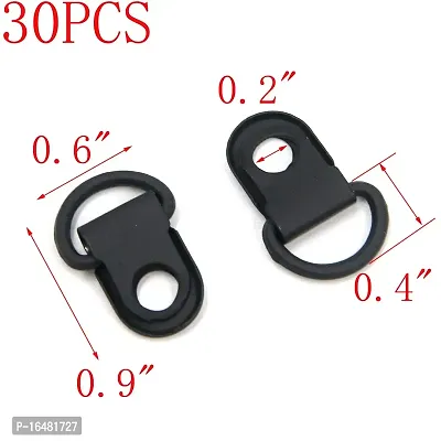 MTMTOOL Black D-Ring Tie Downs D Rings Anchor Lashing Ring Small D Ring Buckle Pack of 30-thumb2