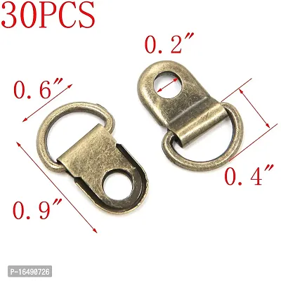 MTMTOOL D-Ring Tie Downs Bronze Tone D Rings Anchor Lashing Ring Small D Ring Buckle Pack of 30-thumb2