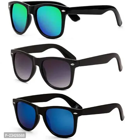 Pack of 3 King's New Trendy Unisex Wayfarer Sunglasses For Men  Women