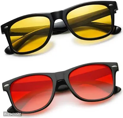 Pack of 2 King's New Trendy Unisex HD NIGHT VISION Wayfarer Sunglasses For Men  Women