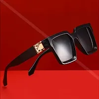 Pack of 2 new trendy unisex Badshah black sunglasses, goggles for boys, girls, men and women.-thumb1