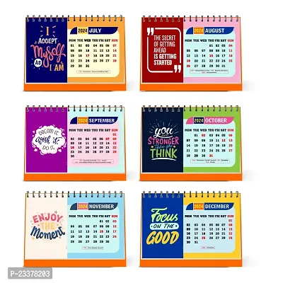 ESCAPER Good Things Motivational Desk Calendar 2024 with Quotes 12 Monthly Pages with Thick Paper Twin-Wire Binding for New Year Daily Planning (A5 Size, 8.5 x 5.5)-thumb4