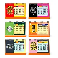 ESCAPER Good Things Motivational Desk Calendar 2024 with Quotes 12 Monthly Pages with Thick Paper Twin-Wire Binding for New Year Daily Planning (A5 Size, 8.5 x 5.5)-thumb1