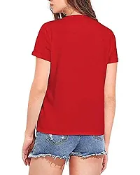 MJ UNIQUE FABRICS Women Always Smile Graphic Print T-Shirt 100% Cotton Premium BIOWASHED-thumb2