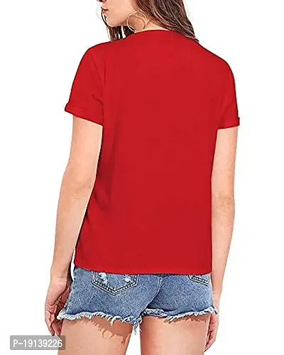 MJ UNIQUE FABRICS Women Always Smile Graphic Print T-Shirt 100% Cotton Premium BIOWASHED-thumb3