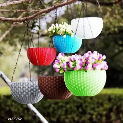 Virajsanchi Hanging Pots With Metal Chain 4 Pieces-thumb3