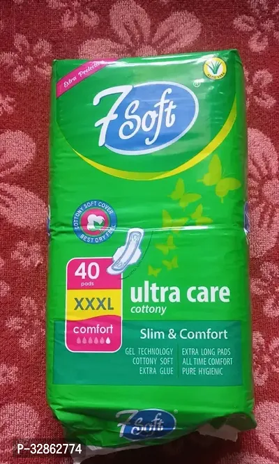 Ultra Care Cottony Slim And Comfort Sanitary Napkin Pads-40 Pads, 3XL-thumb0